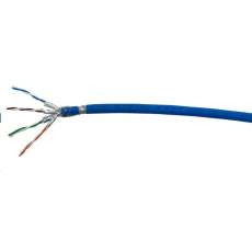 FTP kabel PlanetElite, Cat6A, drát, 4pár LS0H, Dca, stíněný, modrý, 500m