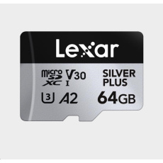 Lexar microSDXC Professional SILVER Plus UHS-I/U3/A2/4K R205/W100 (V30) 64GB