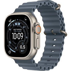 Apple Watch Ultra 3 GPS + Cellular 49mm Natural Titanium Case with Anchor Blue Ocean Band Apple Watch Ultra 3 GPS + Cellular 49mm Natural Titanium Case with Anchor Blue Ocean Band