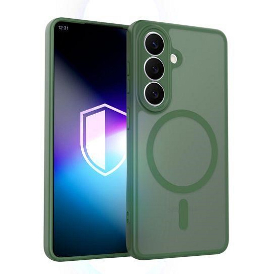3mk ochranný kryt Misty MagCase Green pro Samsung Galaxy S26