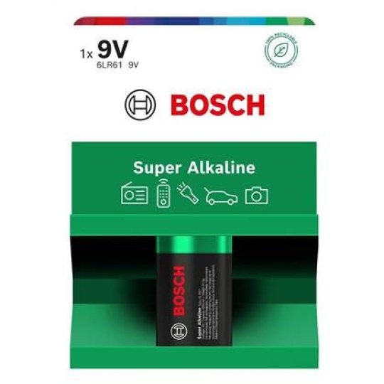 Bosch 6LR61SA1B/00 Super Alkaline 9V (Blistr 1 ks)