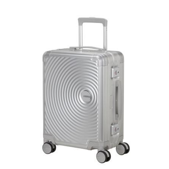 American Tourister SOUNDBOX ALU SPINNER 55/20 TSA SILVER American Tourister SOUNDBOX ALU SPINNER 55/20 TSA SILVER