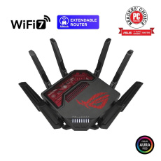 ASUS Herní Router ROG Rapture GT-BE19000, 3-pásmový WiFi7 Router, 2x WAN, 4x LAN, AiMesh