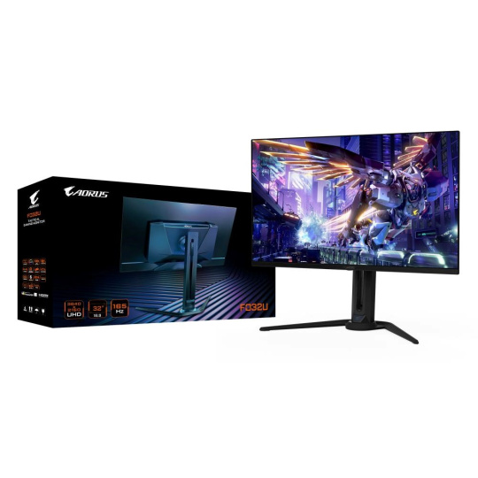 GIGABYTE LCD - 32" Gaming monitor AORUS FO32U, OLED, 3840 x 2160 UHD, 165Hz, 1.5M:1, 250cd/m2, 0.03ms, 2xHDMI, 1xDP