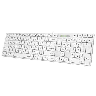 GENIUS klávesnice Slimstar 126/ Drátová/ USB/ bílá/ CZ+SK layout ...