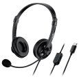GENIUS sluchátka HS-230U, USB-C, černá