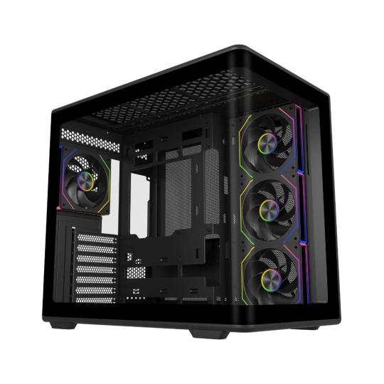 BAZAR - Cooler Master case Elite 600, ATX, Průhledná bočnice, 4x 120mm Fan, Černá - Poškozený obal (Komplet)