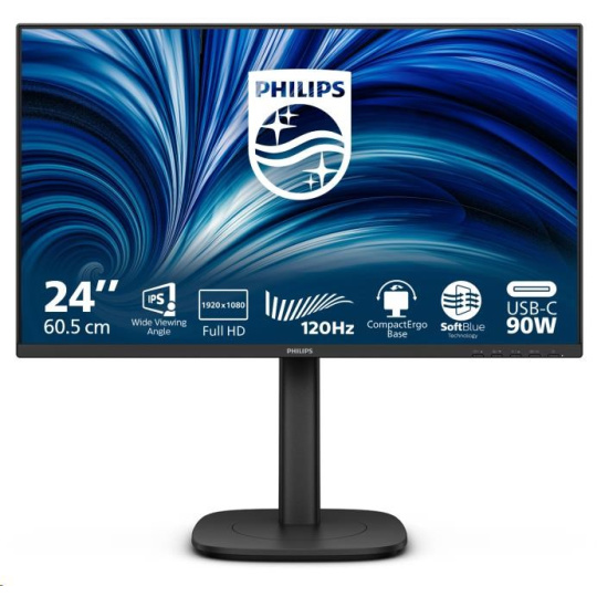 Philips MT 23,8" 24B2U3301 - 1920x1080,IPS,120Hz,HDMI,DP,USBhub,USB-C,RJ45,Repro,Pivot Philips MT 23,8" 24B2U3301 - 1920x1080,IPS,120Hz,HDMI,DP,USBhub,USB-C,RJ45,Repro,Pivot