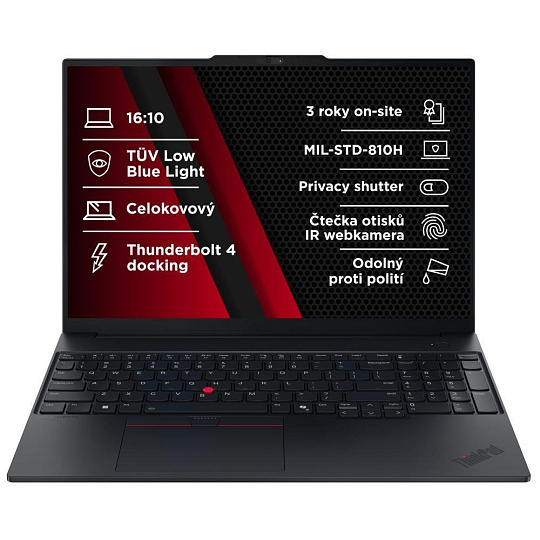 LENOVO NTB ThinkPad E16 G3 - Ultra5 225U,16" WUXGA,16GB,512SSD,IRcam,W11P,5let On-Site,5let KYD