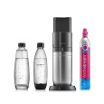 SodaStream DUO výrobník sody, mechanický, plastová láhev, skleněná láhev, bombička s CO2