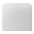 Ajax  SideButton (2-gang) vertical - Boční dvou tlačítko, vertikální instalace, bílá