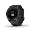 Garmin fenix 7S Pro Sapphire Solar - Carbon Gray DLC Titanium with Black Band, EU