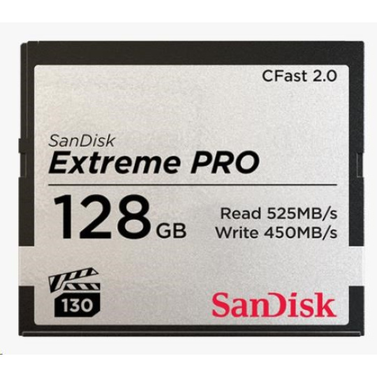 BAZAR - SanDisk CFAST 2.0 128GB Extreme Pro (525 MB/s VPG130) - Rozbaleno (Komplet)