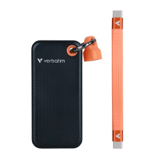VERBATIM Externí SSD Pocket SSD 2TB, USB-C 3.1, černá/oranžová VERBATIM Externí SSD Pocket SSD 2TB, USB-C 3.1, černá/oranžová