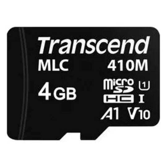 TRANSCEND Industrial Micro SDHC 410M 4GB, Class 10 UHS-I U1 A1, MLC