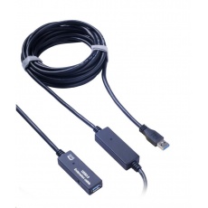 PremiumCord USB 3.0 repeater a prodlužovací kabel A/M-A/F 10m