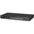 Intellinet 24-Port PoE Web-Managed Gigabit Switch with 2 SFP Ports (180 W), 24 PoE+/PoE ports 802.3at/af