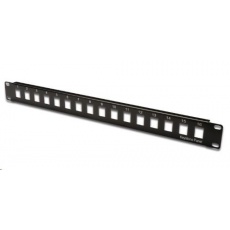 19" modulární patch panel XtendLan 16port, černý