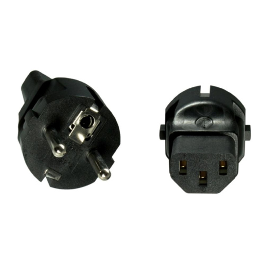 Adaptér CEE 7/7 na IEC C13 napětí 230V, 10A Adaptér CEE 7/7 na IEC C13 napětí 230V, 10A