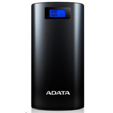 ADATA PowerBank P20000QCD - externí baterie pro mobil/tablet 20000mAh, 2,1A, černá (74Wh)