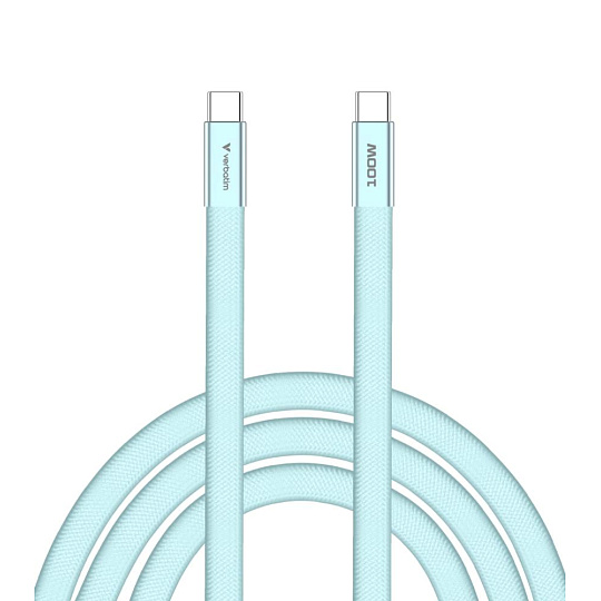 VERBATIM Kabel Sync & Charge SoftTouch USB-C, 100W, 120cm, modrá