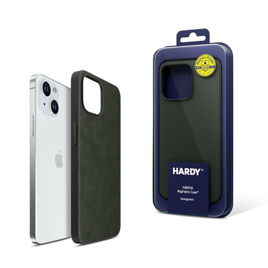 3mk ochranný kryt HARDY MagFabric Case pro Apple iPhone 15, Evergreen