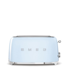 Smeg TSF02PBEU, toustovač / topinkovač, 4 toasty, 6 úrovní opékání, zásuvka na drobky, styl. 50. let, pastelově modrý