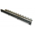 19" modulární stíněný patch panel XtendLan 24port, černý