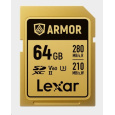 Lexar SDXC ARMOR Gold UHS-II U3, Stainless Steel, IP68 R280/W210 (V60) 64GB