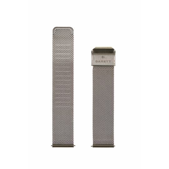 Garett univerzální řemínek 18 mm, stříbrný kovový, typ Mesh