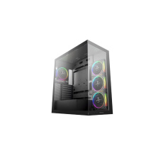 DEEPCOOL Case CG580 4F V2, ATX, Průhledná bočnice, 4x120mm ARGB, černá