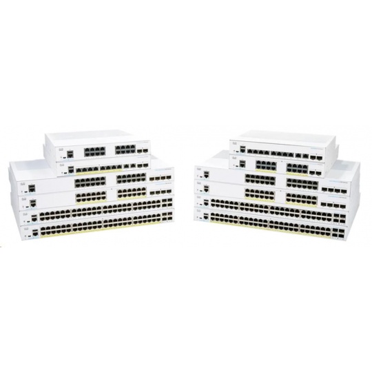 Cisco switch CBS250-24FP-4X (24xGbE,4xSFP+,24xPoE+,370W)