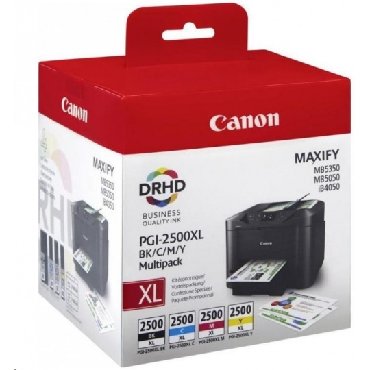 Canon CARTRIDGE PGI-2500XL BK černá pro Maxify iB4050, iB4150, MB5050, MB5150, MB5155, MB5350, MB5450,MB5455 (2500 str.)