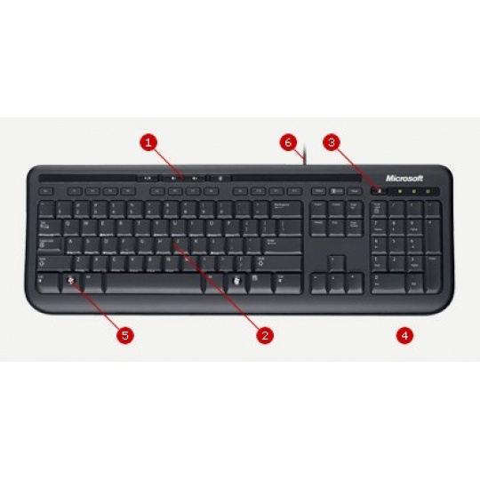 Microsoft Wired Keyboard 600 USB CZ/SK