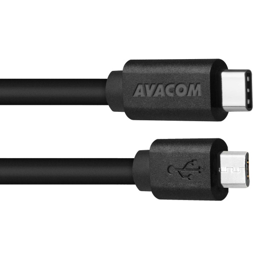 AVACOM datový a nabíjecí kabel USB Type-C - Micro USB, 100cm, černá