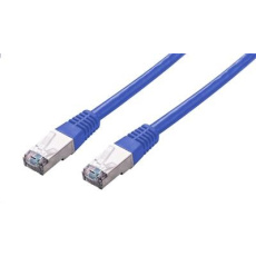 C-TECH kabel patchcord Cat5e, FTP, modrý, 0,25m