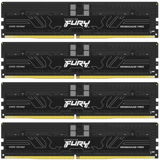 KINGSTON DIMM DDR5 64GB (Kit of 4) 5600MT/s CL36 FURY Renegade Pro ECC Reg PnP