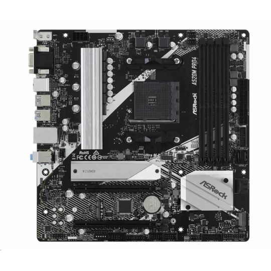 ASRock MB Sc AM4 A520M PRO4, AMD A520, 4xDDR4, HDMI, DP