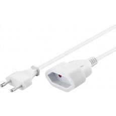 PREMIUMCORD Kabel síťový 230V, prodlužovací dvojvidlice, 3m PREMIUMCORD Kabel síťový 230V, prodlužovací dvojvidlice, 3m