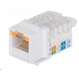 Intellinet Locking Cat6 Keystone Jack, UTP, Toolless, Locking Function, White