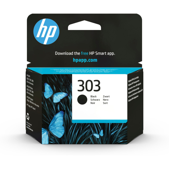 HP 303 Black Original Ink Cartridge (200 pages), T6N02AE