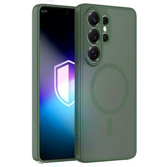 3mk ochranný kryt Misty MagCase Green pro Samsung Galaxy S26 Ultra