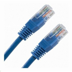 XtendLan patch kabel Cat6, UTP - 1m, modrý (prodej po 10 ks)