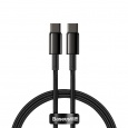 Baseus Tungsten Gold rychlonabíjecí / datový kabel USB-C na USB-C 100W 1m, černá