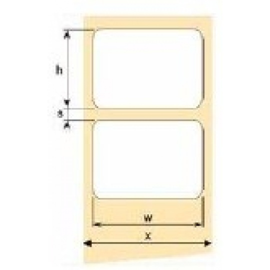 OEM samolepící etikety 45mm x 35mm, bílý papír, cena za 2000 ks