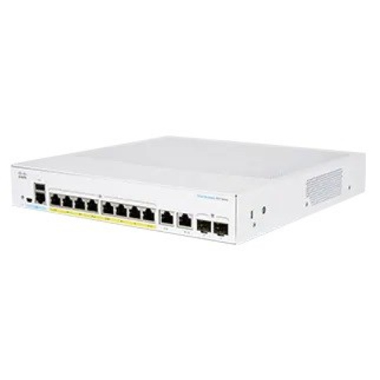 Cisco switch CBS350-8FP-E-2G-EU (8xGbE,2xGbE/SFP combo,8xPoE+,120W,fanless) - REFRESH