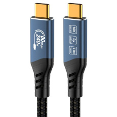 PREMIUMCORD Kabel USB4™ Version2.0 80Gbps 16K@60Hz 240W Thunderbolt 3 a 4 kabel 1,5m PREMIUMCORD Kabel USB4™ Version2.0 80Gbps 16K@60Hz 240W Thunderbolt 3 a 4 kabel 1,5m