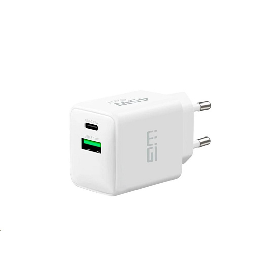 WG Síťová nabíječka GaN 2xUSB (A+C)/USB-C PD45W+USB-A QC3.0 18W/white WG Síťová nabíječka GaN 2xUSB (A+C)/USB-C PD45W+USB-A QC3.0 18W/white