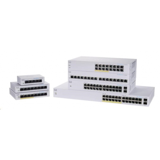 Cisco switch CBS110-16T (16xGbE, fanless)