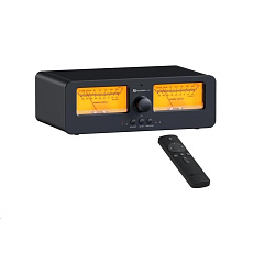 Fosi LC30 přepínač repro/zesilovačů s VU metry - žlutý